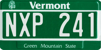 VT license plate NXP241