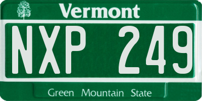 VT license plate NXP249