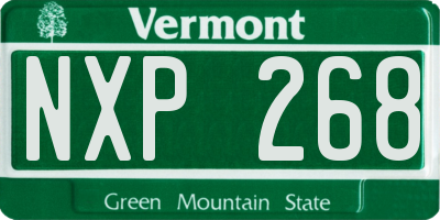 VT license plate NXP268