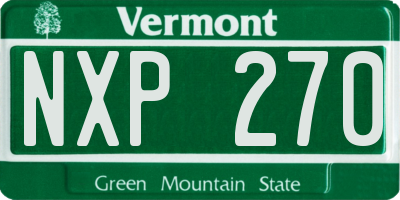 VT license plate NXP270