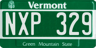VT license plate NXP329