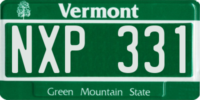 VT license plate NXP331