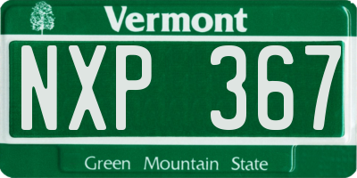VT license plate NXP367