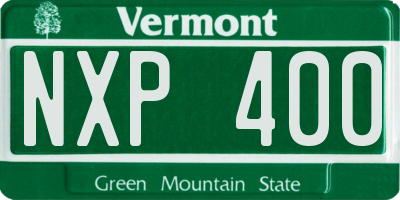 VT license plate NXP400