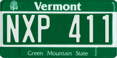 VT license plate NXP411