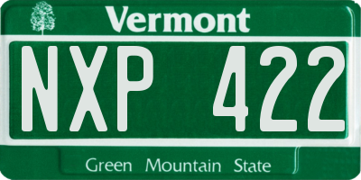 VT license plate NXP422