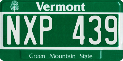 VT license plate NXP439