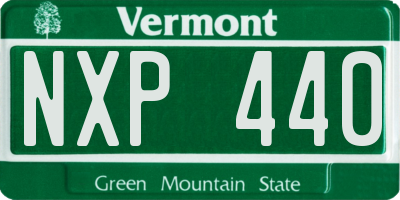 VT license plate NXP440