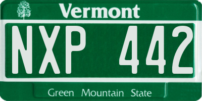 VT license plate NXP442