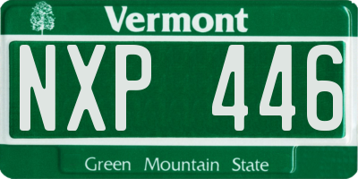 VT license plate NXP446