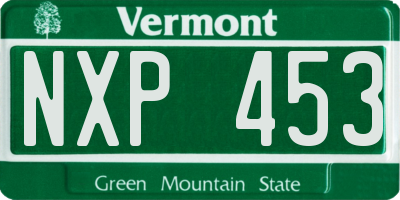VT license plate NXP453