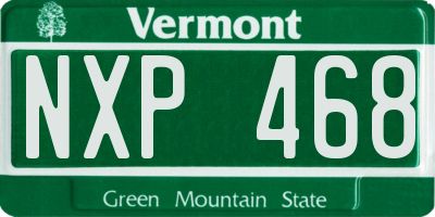 VT license plate NXP468