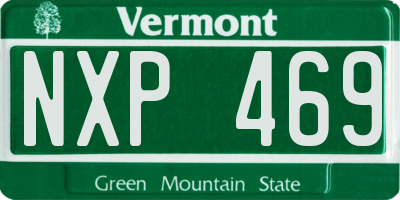 VT license plate NXP469