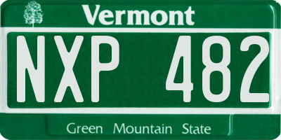 VT license plate NXP482