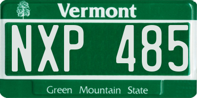 VT license plate NXP485