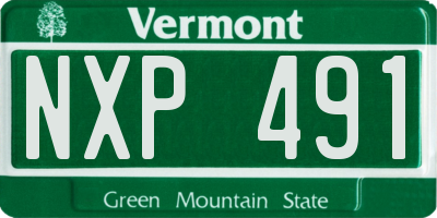 VT license plate NXP491