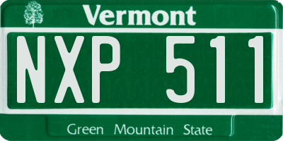 VT license plate NXP511