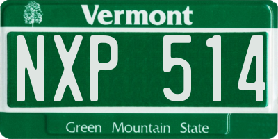VT license plate NXP514