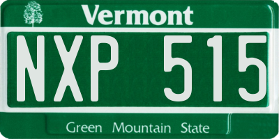 VT license plate NXP515