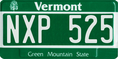 VT license plate NXP525