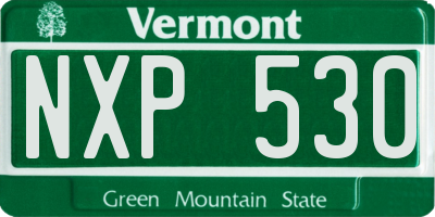 VT license plate NXP530