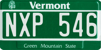 VT license plate NXP546