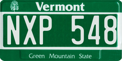 VT license plate NXP548