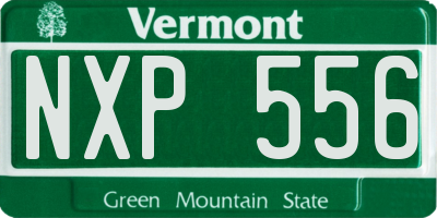 VT license plate NXP556