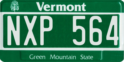 VT license plate NXP564