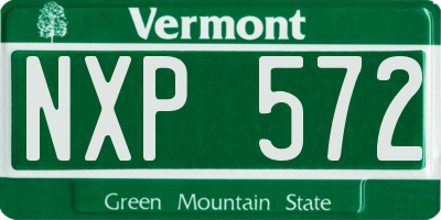 VT license plate NXP572