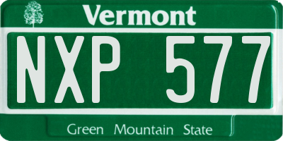 VT license plate NXP577