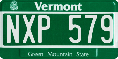 VT license plate NXP579