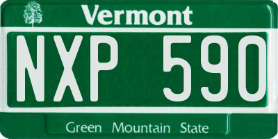 VT license plate NXP590