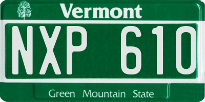 VT license plate NXP610