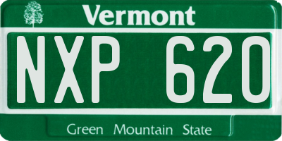 VT license plate NXP620