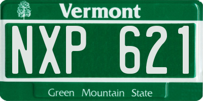 VT license plate NXP621