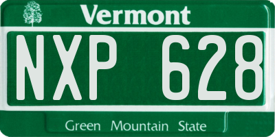 VT license plate NXP628