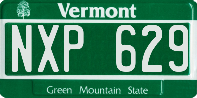 VT license plate NXP629