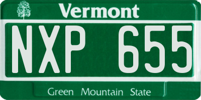 VT license plate NXP655