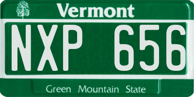 VT license plate NXP656