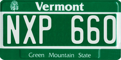 VT license plate NXP660