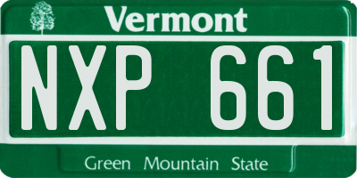 VT license plate NXP661