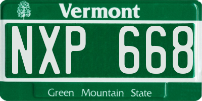 VT license plate NXP668