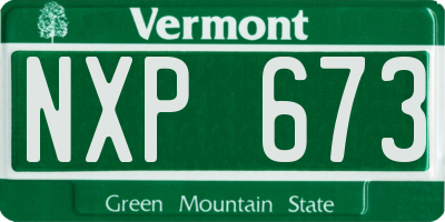 VT license plate NXP673