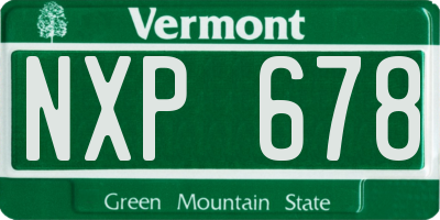 VT license plate NXP678