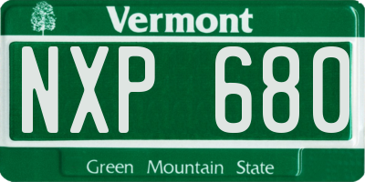 VT license plate NXP680
