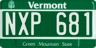 VT license plate NXP681