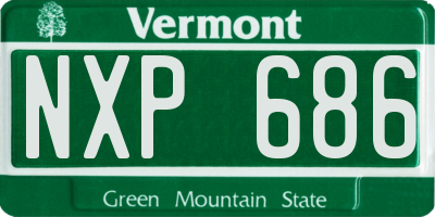 VT license plate NXP686