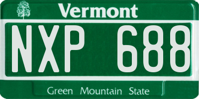 VT license plate NXP688
