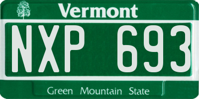 VT license plate NXP693